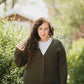 Olive Green Button Cardigan