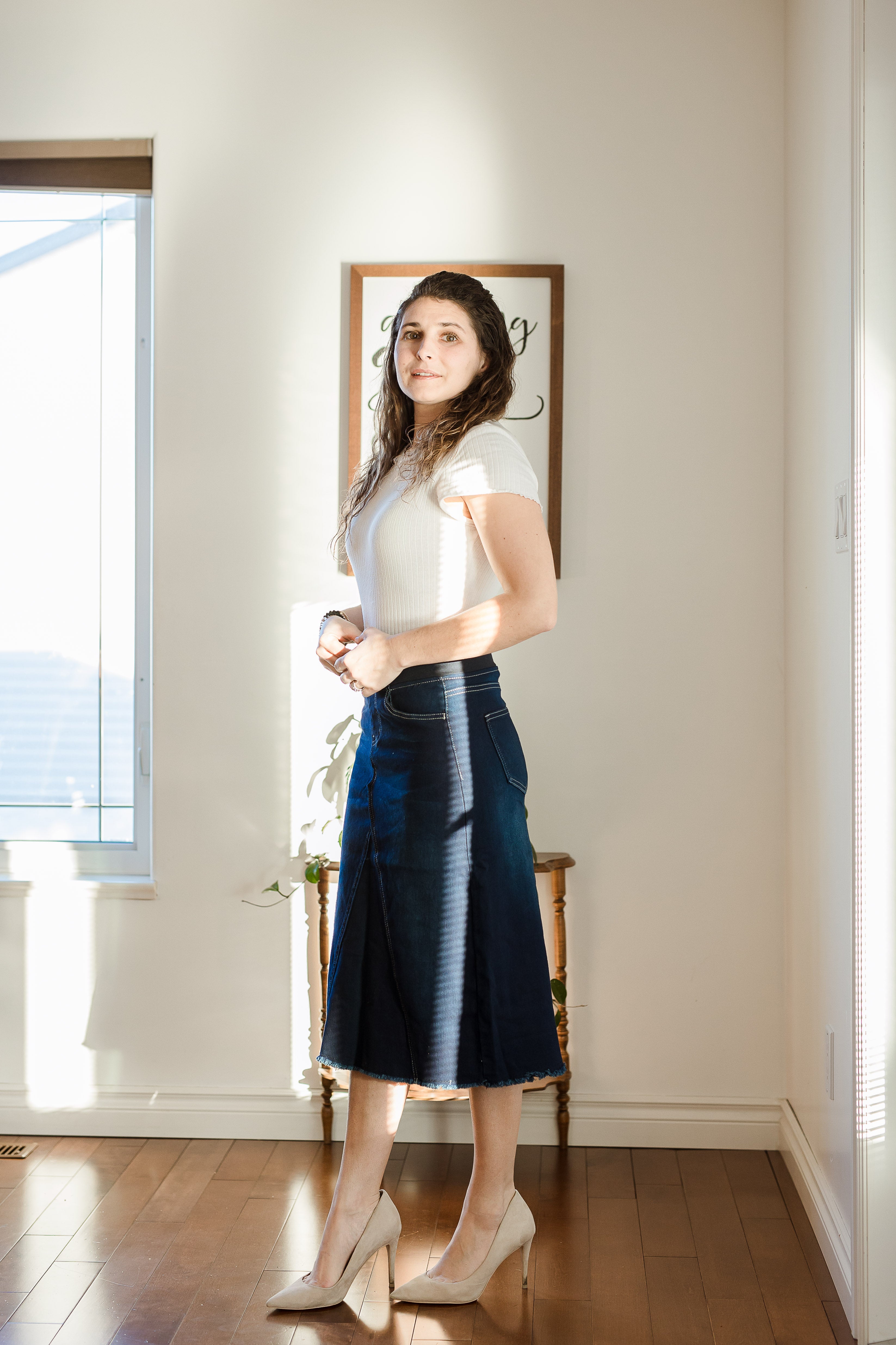 Fringe Denim Skirt – Elegance by Jen